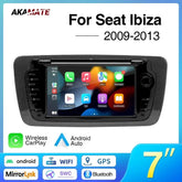 Car Radio for Seat Ibiza 2009-2013 Multimedia Player CarPlay Android Auto GPS Navigation Bluetooth WIFI FM Audio Head Unit 7inch